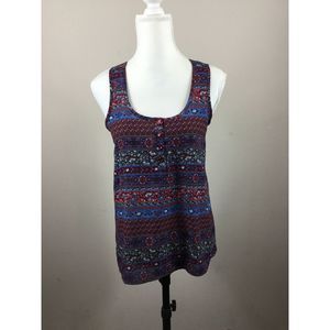 Pink Rose Floral Tank Top Blouse